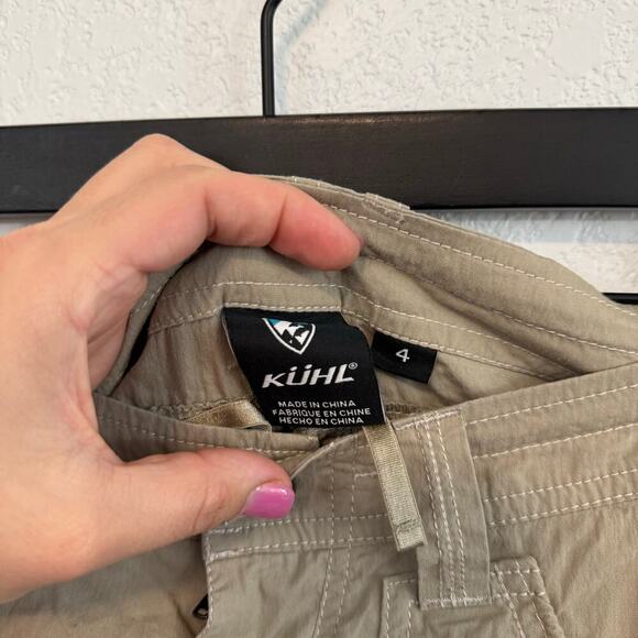 Kuhl Kontra Roll-Up Convertible Outdoor Hiking Cargo Shorts Khaki Brown Tan 4 - Picture 8 of 10